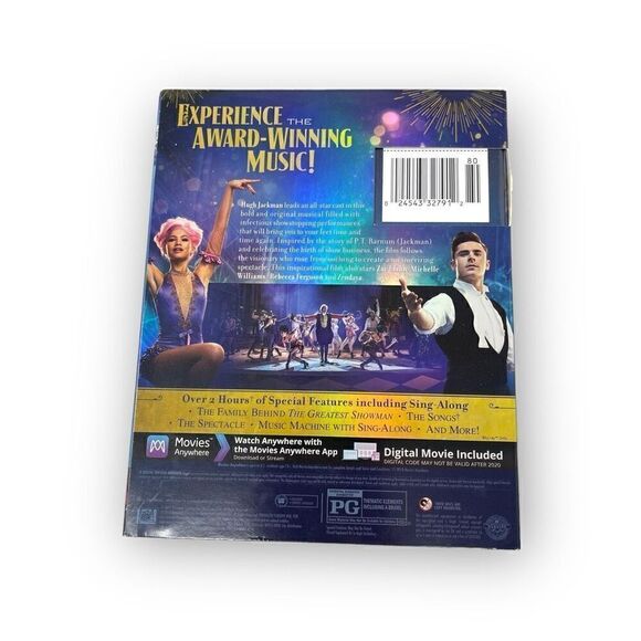 The Greatest Showman Blu-ray DVD 2017 Good Used Condition - Picture 2 of 3